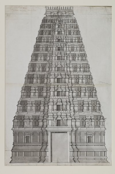 Kaksitoistakerroksinen gopuram tekijältä Indian School