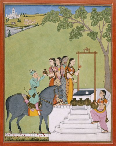 Lisää Or.3846 Prinssi kaivolla, n.1780 (akvarelli paperille) tekijältä Indian School