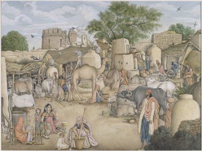 Lisää Or.4057 Katukuva Raniyan kylässä, n. 1816-20 (akvarelli & guassi paperille) tekijältä Indian School