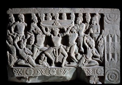 Turbaanin jumalointi (reliefifragmentti, 225-325) tekijältä Indian School