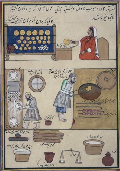 "Album of Kashmiri trades", n. 1860 (akvarelli paperille) tekijältä Indian School