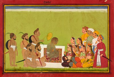 Yleisö Rom Rishin kanssa, n. 1700-1725 tekijältä Indian School