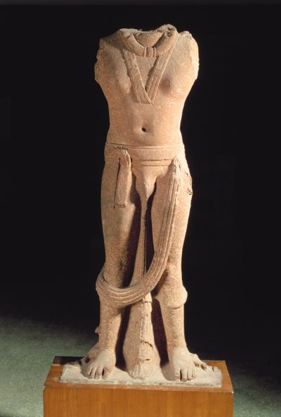 Bodhisattva, Mathura (punainen hiekkakivi) tekijältä Indian School