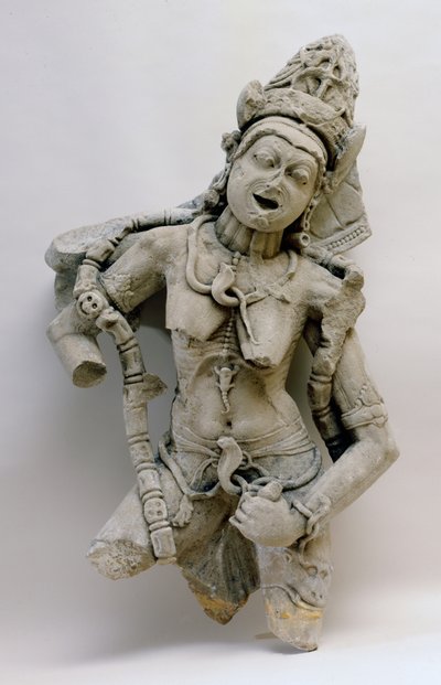 Chamunda, Hinglajgarh-kulttuuri, 1000 jKr (hiekkakivi) tekijältä Indian School