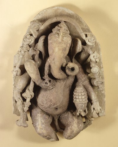 Ganapati, Chandella-dynastia (hiekkakivi) tekijältä Indian School