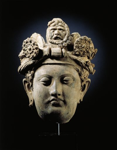 Gandharan bodhisattvan pää tekijältä Indian School