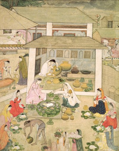 Sisään. 68.4 Naisten juhla, n. 1810 tekijältä Indian School