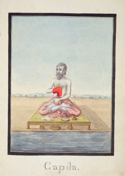 MSS EUR C 116/1 f.77r Salvia, Kapila, hindu-eeposesta "Adhyatma Ramayana" tekijältä Indian School