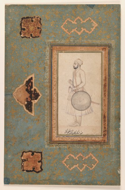 Kuka Azam Shahin muotokuva, n. 1640 (muste paperille) tekijältä Indian School