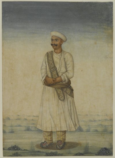 Miehen muotokuva (akvarelli paperille) tekijältä Indian School