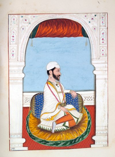 Pundit Jhila, kirjasta The Kingdom of the Punjab, its Rulers and Chiefs, osa II, nide, jossa on 30 akvarellitutkimusta tuntemattomalta intialaiselta taiteilijalta, n. 1840 (wc paperilla) tekijältä Indian School