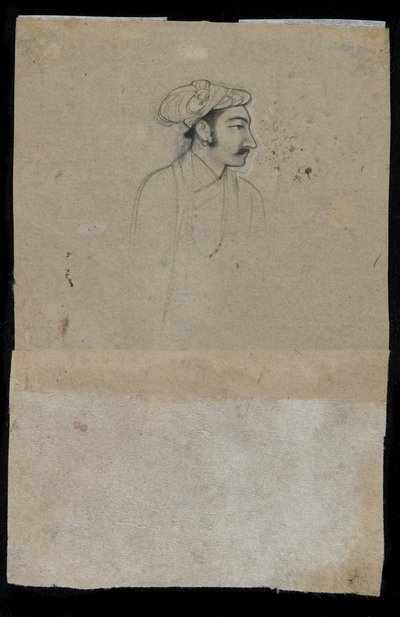Sultan Khurram (Shah Jahan) (muste paperille) tekijältä Indian School