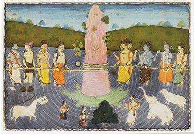 Maitomeren kuohuminen, n. 1700 (läpinäkymätön wc ja kulta) tekijältä Indian School