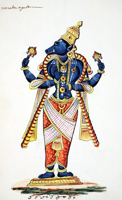 Varaha, Vishnun villisian avatar (wc paperilla) tekijältä Indian School