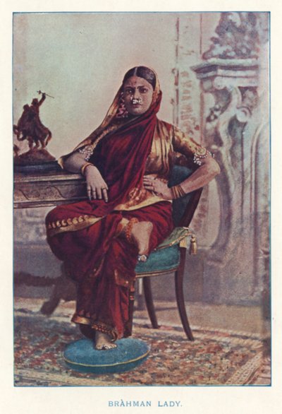 Intiaanit: Brahman Lady (värillinen kuva) tekijältä Indian photographer