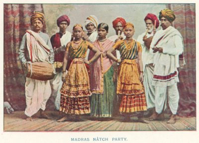Intiaanit: Madras Natch Party (värillinen kuva) tekijältä Indian photographer