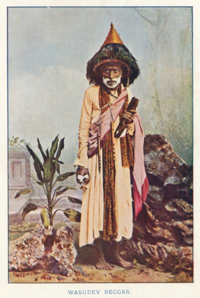 Intiaanit: Wasudev Beggar (värillinen kuva) tekijältä Indian photographer