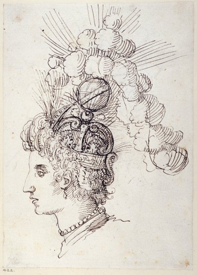 Bel-Anna, meren kuningatar, n. 1609 (kynä ja muste paperille) tekijältä Inigo Jones