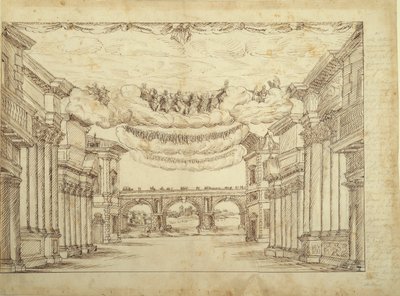 Suuren kaupungin esikaupunkialueet, n. 1639 (kynä ja muste paperille) tekijältä Inigo Jones