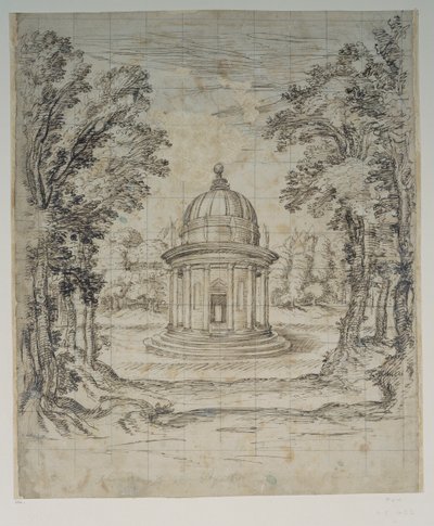 Apollon temppeli (kynä ja tussi paperille) tekijältä Inigo Jones