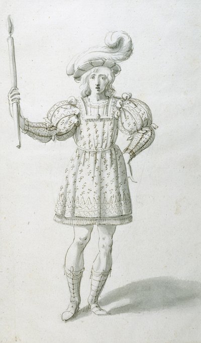 Soihdunkantaja (kynä ja muste paperille) tekijältä Inigo Jones