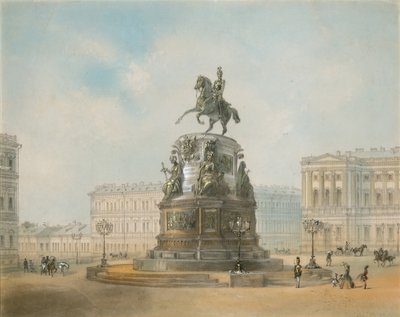 Venäjän Nikolai I:n ratsastusmuistomerkki Iisakinaukiolla Pietarissa tekijältä Iosif Iosifovich Charlemagne
