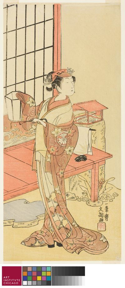 Tee c ja r Segawa Kiku no Onna Hyvä, mahdollisesti a s P Hayashi s Ayaori -jäsen Te Py Nyt täydessä vauhdissa Genji Suehiro tekijältä Ippitsusai Bunchō