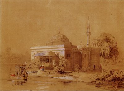 Turkkilaisen saunan paviljonki Tsarskoje Selon Katariina-puistossa, n. 1850 tekijältä Ippolit Antonovich Monighetti