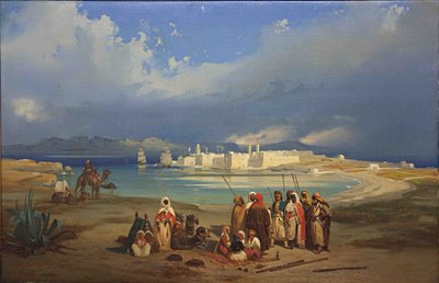 Suezin kannas, noin 1845 tekijältä Ippolito Caffi