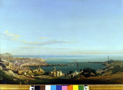 Näkymä Genovaan. Ippolito Caffin maalaus, noin 1840. Genes, Nervi. Modernin taiteen galleria. tekijältä Ippolito Caffi