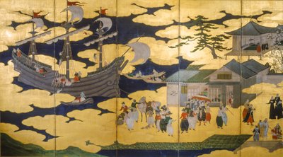 Samurai- Namban Byobus- Eteläiset barbaarit- Portugalilainen alus saapuu japanilaiseen satamaan..., 2005 (kuva) tekijältä Ira Block