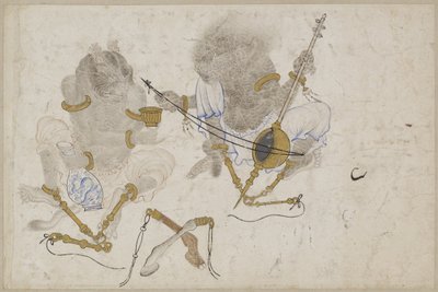 Kaksi demonia, kahleet, 1400-luku tekijältä Iranian Master