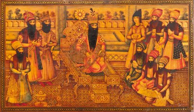 Yksityiskohta Qajar-arkun tekijältä Iranian School