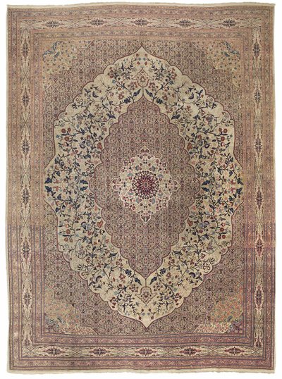 Haji Jalili Tabriz -matto, noin 1800-luvun lopulla (villa) tekijältä Iranian School