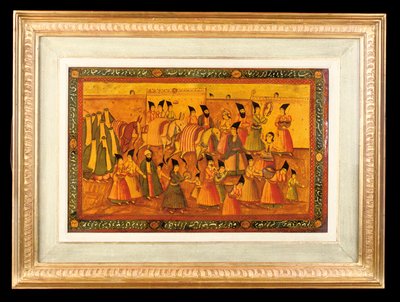 Yksi maalatuista paneeleista, Qajar Iran, 1850-75 tekijältä Iranian School