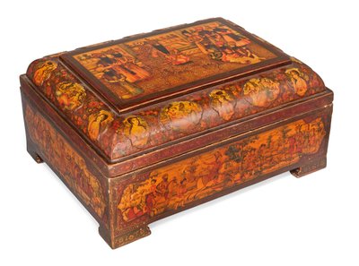 Kajar Casket (Lankkurel Papir-Mache) (C myös 202-6) tekijältä Iranian School