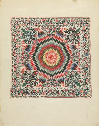 Patchwork ja applikoitu peitto tekijältä Irene Schaefer