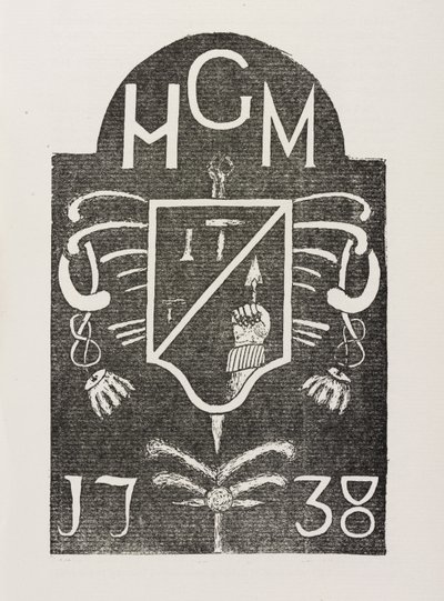 Vapaamuurarien symboleja kuvaavan kulmakiven hankaus, päivätty 1738 tekijältä Irish School