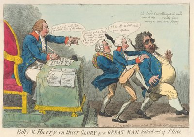 Billy & Harry in ihrer Pracht oder ein großer Mann aus seiner Position geworfen tekijältä Isaac Cruikshank
