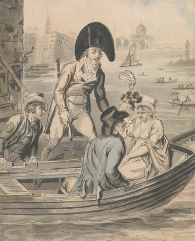 Lähdössä lautalle tekijältä Isaac Cruikshank