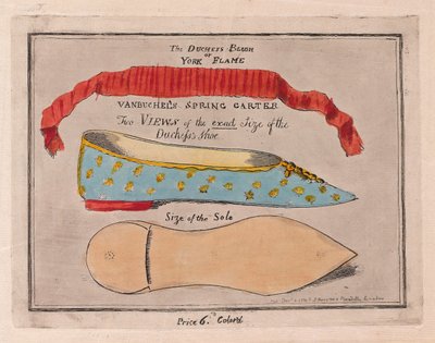The Duchess Blush tai York Flame, pubi. 1791 (käsinvärinen kaiverrus) tekijältä Isaac Cruikshank