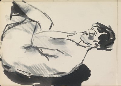 Istuva nainen alaston tekijältä Isaac Israels