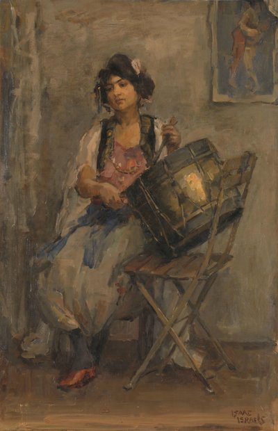 Nainen rumpali tekijältä Isaac Israels