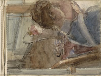 Nainen pöydässä tekijältä Isaac Israels