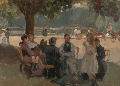 Bois de Boulognen puistossa Pariisin lähellä tekijältä Isaac Israels
