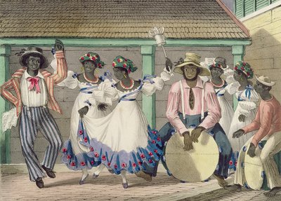 French Set-Girls, levy 7 "Sketches of Character...", 1838 (väri litho) tekijältä Isaac Mendes Belisario