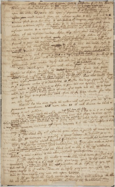 Vihreän Lyonin metsästys, recto, n. 1700 tekijältä Isaac Newton