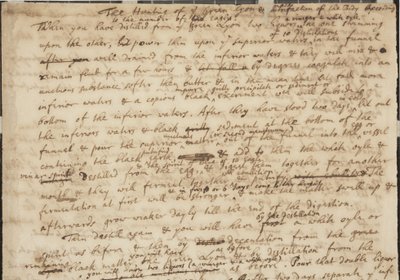 Vihreän Lyonin metsästys, recto, yksityiskohta, n. 1700 tekijältä Isaac Newton