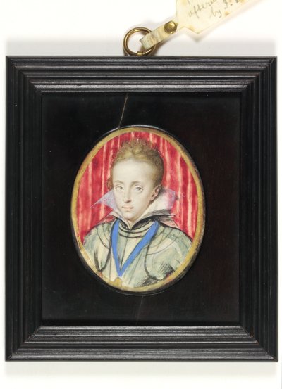 Charles, Walesin prinssi, myöhemmin kuningas Kaarle I (akvarelli vellum) tekijältä Isaac Oliver