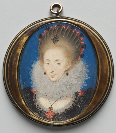 Lucy Russellin muotokuva, Bedfordin kreivitär, os. Harrington, 1612. tekijältä Isaac Oliver